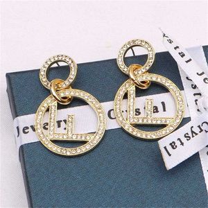 18% OFF Korean Version New Fashion Circle F Parental Earrings Feminine Personality Simple Geometric Eardrop Jewelry