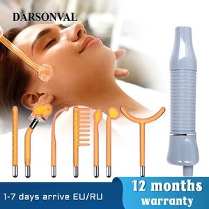 Apparat Högfrekvensmaskin Face Massager Neon Ta bort rynkor Acne Tool Skin Care D'ArsonVal for Hair 231229