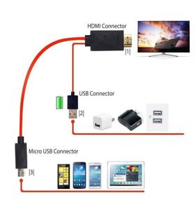 Cabo adaptador micro USB para 1080P HDTV para Samsung Galaxy S5/S4/S3 NOTE3 25001491