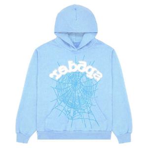 Herr hoodies nya himmel sp der män kvinnor hip hop unga thug spindel hoodie världsbredd tröjor tryck pullover hoody ljus blu billigt loe