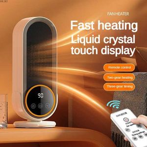 Home Heaters Remote Control Heater 1200W Desk Heater for Room LCD Touch Screen Display Fast Space Heating Two Gears Timeable Electric Heaters J240102