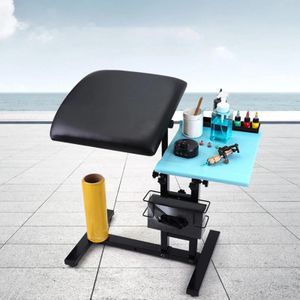 Makine Dövme Makine Kolçak Stand Braketi Ayarlanabilir 55cm ila 90 cm Çelik Sanatçı PU Deri Pad Siyah Ağır Destek Bilek Ayağı İçin Dinlenme