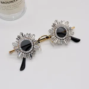 Sunglasses 2024 Round Dimond Children Crystals Sexy Girls Sun Glasses Rhinestone Child Shades For Party Feminino