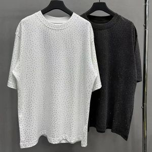 Herren-T-Shirts, luxuriös, glänzendes Strass-Shirt, Damen, Herren, kurzärmelig, lässig, locker, übergroß, T-Shirt, Tops, Y2k