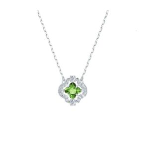 Swarovski Schmuck Halskette Designer Damen Original Qualität Anhänger Halsketten Mode Damen Blatt Halskette Leicht Luxus Einfach