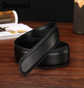 Deepeel 1pc 35110115120125cm Automatic Buckle Genuine Leather Belts Second Layer Cowhide No Buckles Head Belt Strip YB0981047646