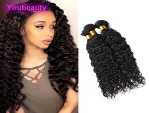 Indian Mink Virgin Hair Whole 3 Bundles Water Wave Natural Color Raw Human Hair Extensions Yiruhair Wet Wavy 1028Inch6040851