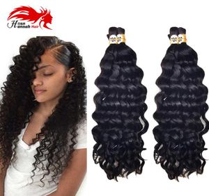 Afro Deep Curly Wave Bulk Hair zum Flechten 3 Stück 150 Gramm 7A Afro Curly Virgin Human Hair zum Flechten Bulk ohne Befestigung Häkeln B5775461