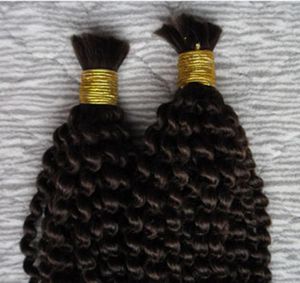 Mongolian kinky curly bulk hair 2 Bundles human hair for braiding bulk no attachment 200G no weft human hair bulk for braiding6899844