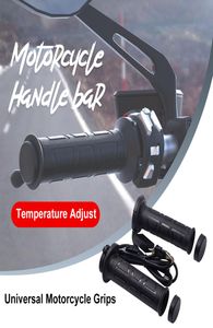 Universal nova motocicleta aquecida apertos de mão 22mm barra moldada elétrica apertos de mão atv aquecedores ajustar temperatura guiador2884726