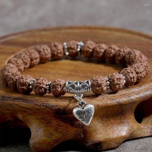 Strand OAIITE Ciondolo d'amore Bodhi Bracciale con perline per uomini e donne Preghiera buddista tibetana Rudraksha Meditazione