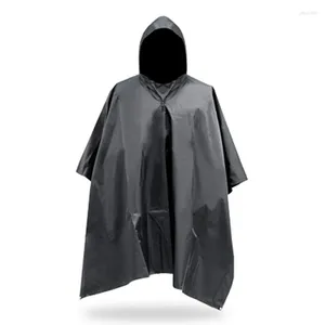 Raincoats 3 In 1 PVC Multi-functional Raincoat Men Women Rain Cover Hiking Cape Rainwear Outdoor Camping Tent Mat Motorcycle Riding Poncho