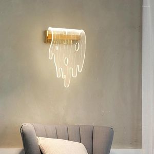 Wall Lamp LED Acrylic Creative Minimalist Bedroom Bedside Living Room Staircase Hallway El Corridor