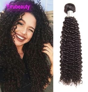 Peruansk kinky curly 1 bunt 100 mänskligt hårprov epacket curly jungfru hårförlängningar indiska hår inslag en bit naturlig colo8683808