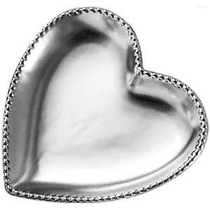 Jewelry Pouches Love Tray Storage Organizer Display Ceramic Dishes Heart Shape Bowl Ring Holder Key