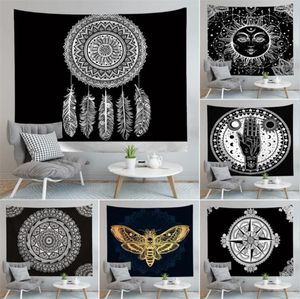 Mandala Tapestry Appeso a parete Fiore Stampato digitale Boemia Copriletto Telo mare Tappetino Yoga Coperta 9569894