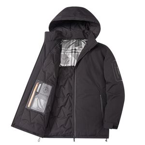 Abbigliamento autunnale e invernale per uomo, mezza età e anziani, giacca oversize in cotone, giacca da pane, giacca calda in grafene