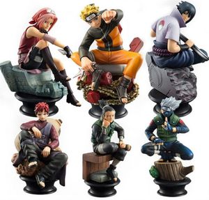 6pcs/set Action Figures Dolls Chess New PVC Anime Sasuke Gaara Model Figurines för dekoration Collection Gift Toys LJ2009282143788