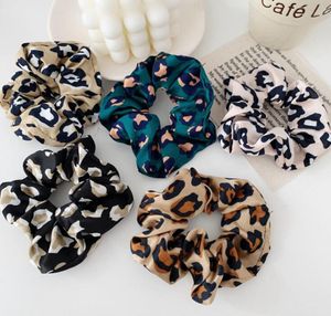 Fashion women Leopard Hair bands Elastics Bands cute animal pattern hair scrunchies girl039s Tie Accessories Ponytail Holder2580905