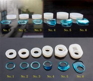 SNASAN Stampo in silicone per gioielli stampo per anelli da dito 6 stili Stampo in resina in silicone strumento fatto a mano Stampi in resina epossidica artigianale fai da te5547242