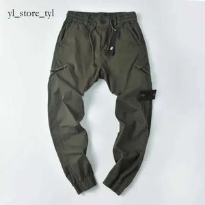 Stones Island 2023 High Version Stones Island Pants Badge Spring Summer New Belt Stone Pants Leggings Cargo Pants High Street Casual Cp 4602