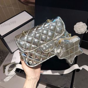 24c Star Bag Designer Bag damska torba na ramię 20 cm błyszcząca patent skórzana kontrola Diamond Złota sprzętowa metalowa klamra luksusowa Tote Matelasse Torby Crossbody Dress Sacoche