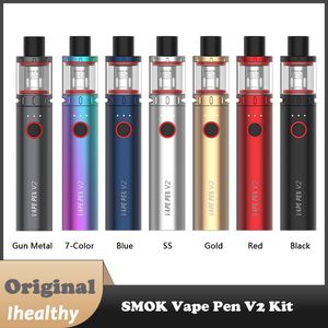 Autentico Smok Vape Pen V2 60W Starter Kit 1600mAh batteria integrata Con serbatoio da 3 ml Adotta bobine Vape Pen V2