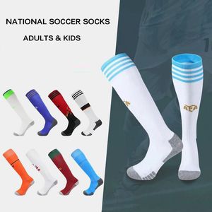 National Team Professional Adult Child Football Socks Boys Girl Kids Soccer Sock Kneelength Handduk Bottom Bet Dreable 240102