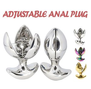 HEAVY Anus Beads ASS LOCK Stainless Steel Anal Lock Openable Plug Dilator Sex Toys For Men Woman Gay 240102