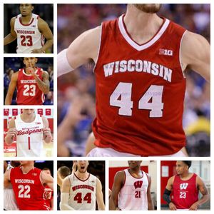 Customzied Connor Essegian Wisconsin Badgers Basketball Jersey Custom أي اسم رقم الرجال للنساء شباب القمصان