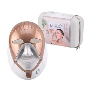 Maskinuppladdningsbar 7 färger LED -ansiktsmask för integrering av hudvård Ansikt Neck Care Integration Egypten Style Led Face Mask Treatment Mask