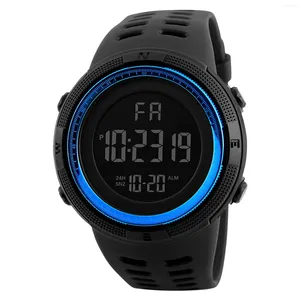 손목 시계 남성 스포츠 스포츠 러닝 시계 방수 LED 화면 낚시 등반을위한 대형 시계