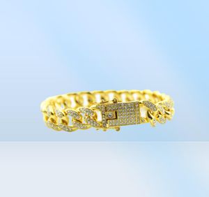 2020 Bling Diamond Iced Out Chains Bracelet Mens Cuban Link Chain Hip Hop Bracelet High Quality Personalized Jewelry for Women Men3209286