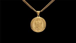 Tide brand Unisex necklace Virgin Mary Pendant jewelry Hipster personality Exquisite Stainless Steel Pendant necklace wholesal8190940