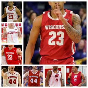 Customzied Steven Crowl Wisconsin Badgers Basketball Jersey Custom Any Name Number Män kvinnliga ungdomströjor alla sömda Carter Gilmore Luke Haertle Hepburn