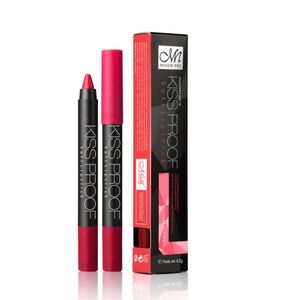 Menow batom lápis labial crayon rouge a levre fosco de longa duração veludo à prova d'água flexível conveniente a cor inteira mak6020210