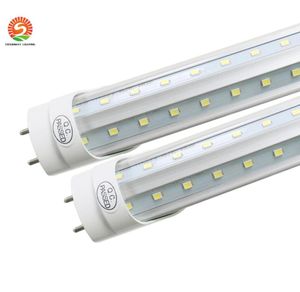 T8 LED -rörljus G13 2 PIN 8ft 6ft 5ft 4ft V Form dubbel glödlampa för svalare dörr AC85265 LED -butik Ljus garage lager LIG6821402