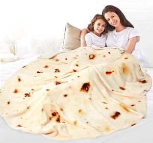 Sets Comforters sets Super Soft Warm Flannel Burrito Blankets 280Gsm 180CM Round Shape Airplane Travel Throw Coral Fleece Tortilla Nap