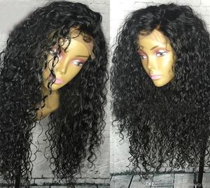 エバーシルキーレースフロントウィッグ黒人女性のための人間の髪の巻き毛髪漂白されたコントブラジルのバージンヘアレースフロントウィッグナチュラルヘール8336150