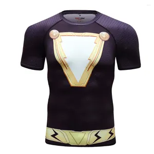 Erkekler Tişörtleri Sıkıştırma Gömlek Jiu Jitsu Kickboks Eğitimi Kısa Kollu Rashguard Polyester Spandex Sublimasyon Spor Bozları