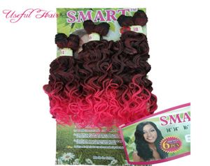 Akıllı Kaliteli Sentetik Atık Saç Ombre Renk Jerry Curl Crochet Saç Uzantıları Tığ örgüleri saç örgüleri Marley 5080078