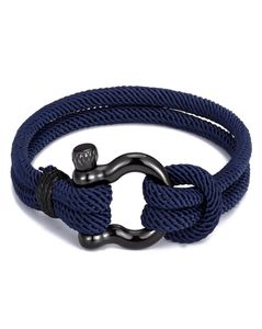 Trendig utomhusfärg rep Lucky Survival Armband kvinnor män svart charm rostfritt stål spänne vänskap armband femme homme3640526