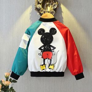 Dresses Mouse Boys Girls Jackets 2022 Spring Cute Cartoon Baseball Uniform Outerwear 212 Years Children Casual Coat Boys Clothes