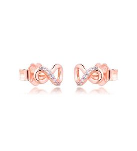 Brincos para mulheres rosa infinito brinco pendientes kolczyki brincos aretes brincos 925 prata esterlina jóias9021805