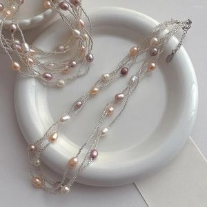Collier ras du cou en perles naturelles multicouches pour femmes, mode coréenne romantique, bijoux à breloques Vintage, colliers en perles acryliques