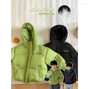 Piumino Tong Ku 2024 Cappotto invernale versatile per bambini in stile coreano 90 Bianco Anatra Autunno con cappuccio da ragazzo spesso