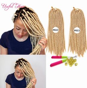 finte locs trecce all'uncinetto estensione dei capelli sintetici trecce dritte terrore goccia moda 1418 pollici fauxlocks intrecciare i capelli3739748