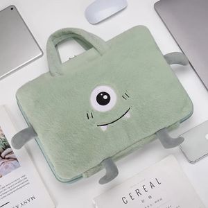Ins Plush Cute Laptop Bag Sleeve Tablet Carry Case 13 13.3 14 15 15.6 16 Inch Computer Bag Organizer Air 13 Shockproof 231229