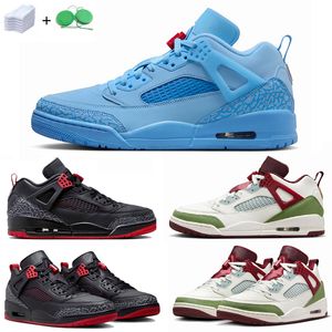 Men Basketball Shoes Designer Low Sneaker Football Blue CNY Sail Oil Green Bred Black Gym Red Metallic Gold Cool Grey Platform Mens Trainers Sports Sneakers