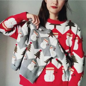 Kids Winter Sweater Christmas Parent-child Clothes Baby Boys Girls Cartoon Snowman Pullover Sweater Cute Toddler Boy Sweaters 240102